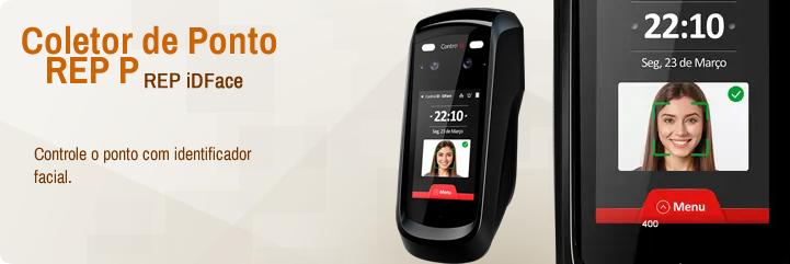 Coletor de Ponto REP P idFacel - Coletor com reconhecimento facial