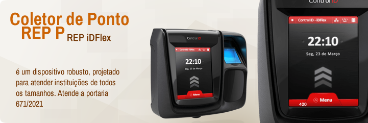 Regisrador Eetrônico de Ponto - REP iDFlex - REP p Regisrador Eetrônico de Ponto - REP iDFlex - REP p