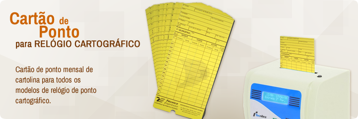 Cartão de Ponto para Relógio Cartográfico Cartão de Ponto para Relógio Cartográfico